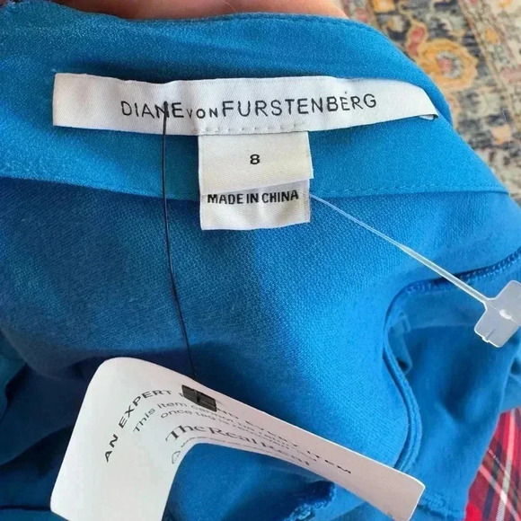 Diane von Furstenberg Helen sheath dress blue size 8 - Picture 5 of 8
